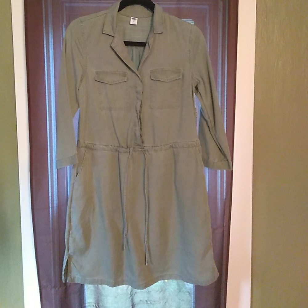 Old Navy Utility Dress Olive